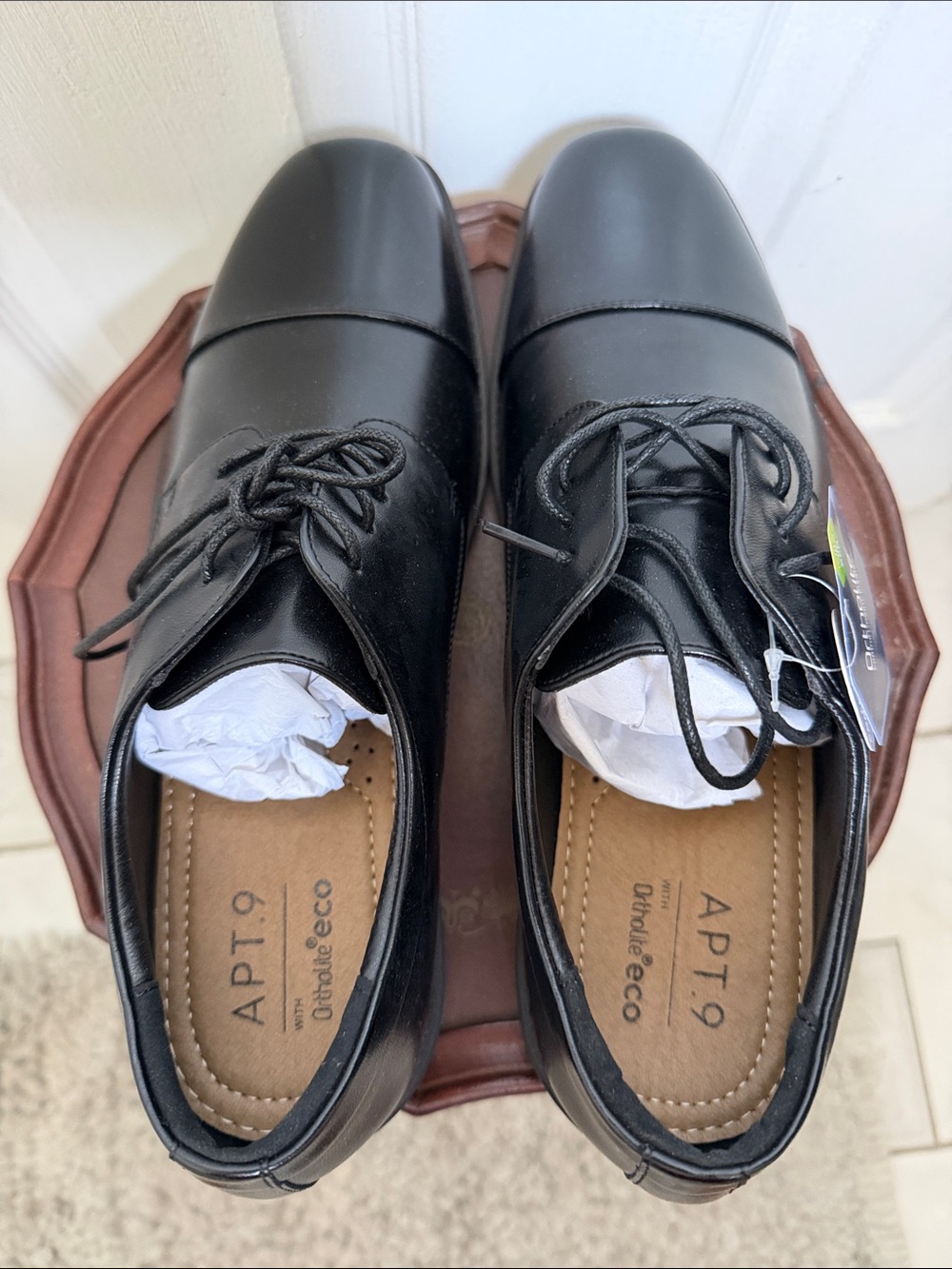 Apt. 9 Black Cap-Toe Derby Dress Shoes